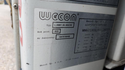 Zdjęcie przedmiotu: MAN TGX + WECON PC 18.0t