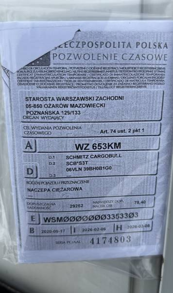 Zdjęcie przedmiotu: SCHMITZ SCS 24 35.0t Skrzyniowa