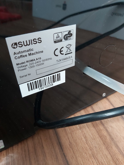Zdjęcie przedmiotu: Coffee maker 4Swiss ROMA A10 Pro S/N 19010338