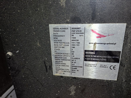 Zdjęcie przedmiotu: Agregat prądotw&oacute;rczy PEP 105-KF/Y-2