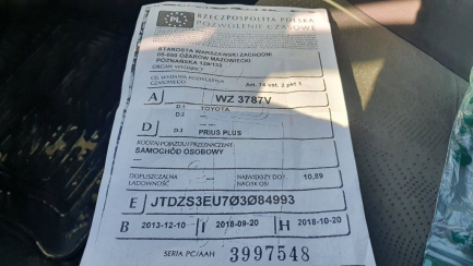 Zdjęcie przedmiotu: Wiosenne obniżki| Prowizja 1% Toyota Prius 1.8 HSD Active