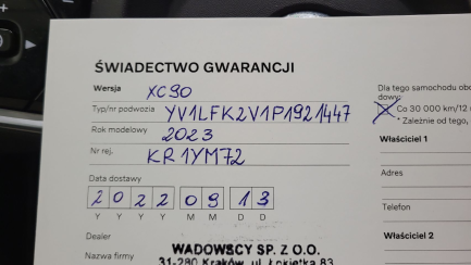 Zdjęcie przedmiotu: Volvo XC90 B5 D AWD Ultimate Dark 7os aut