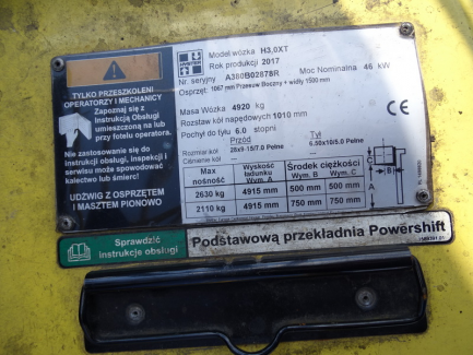 Zdjęcie przedmiotu: HYSTER H3.0XT forklift