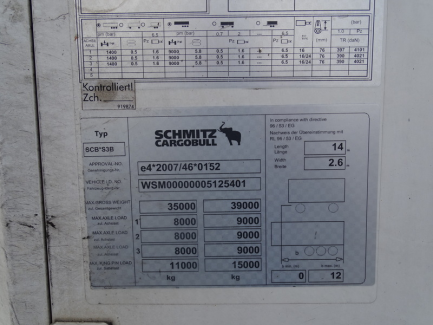 Zdjęcie przedmiotu: SCHMITZ CARGOBULL SCB*S3B Refrigerator