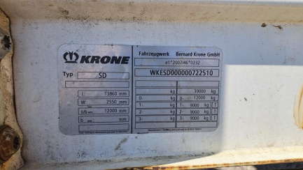 Zdjęcie przedmiotu: KRONE SDP 27 43.0t