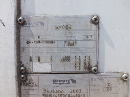 Zdjęcie przedmiotu: SCHMITZ CARGOBULL SK0 24 / L-13.4FP80 / 60 isothermal semi-trailer