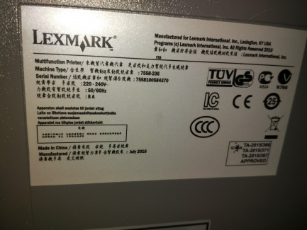 Zdjęcie przedmiotu: Lexmark x950 printer - 5 pieces