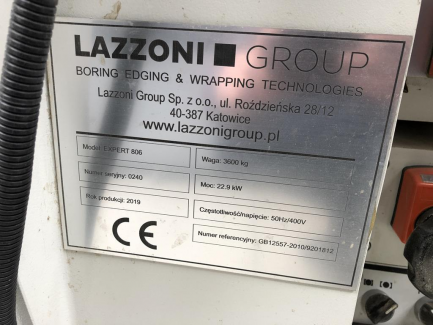 Zdjęcie przedmiotu: LAZZONI EXPERT 806 through-feed drilling machine
