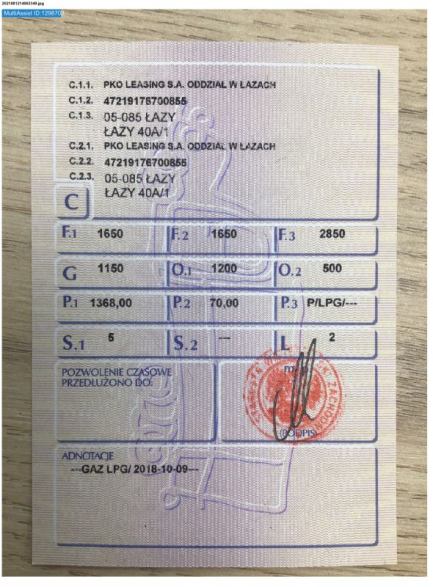 Zdjęcie przedmiotu: Fiat Tipo 1.4 16V Oświadczenie o utracie DR