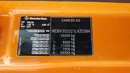 Zdjęcie przedmiotu: Samoch&oacute;d specjalny do czyszczenia kanalizacji Mercedes-Benz 2544 L Actros E5 25.0t