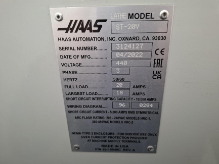Zdjęcie przedmiotu: Токарний центр з ЧПУ HAAS ST-20Y