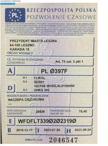 Zdjęcie przedmiotu: FLIEGL DHKS 350 35.0t Dump Steel