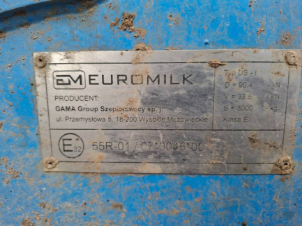 Zdjęcie przedmiotu: Rozrzutnik obornika EUROMILK BUFFALO RX 1250