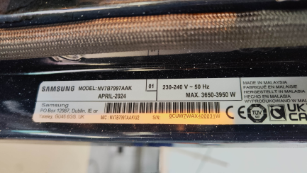 Zdjęcie przedmiotu: SAMSUNG NV7B7997AAK U2 Dual Cook AI Electric Steam Oven Black Glass A+