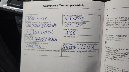 Zdjęcie przedmiotu: Ford S-max 2.0 TDCi 4WD Titanium Oświadczenie o utracie DR