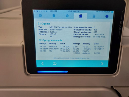 Zdjęcie przedmiotu: Autoclave Melag Vacuklav 43B + Evolution steam sterilizer