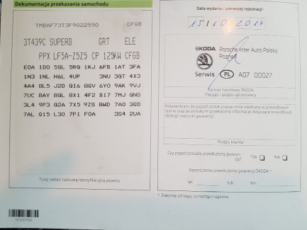 Zdjęcie przedmiotu: Skoda Superb