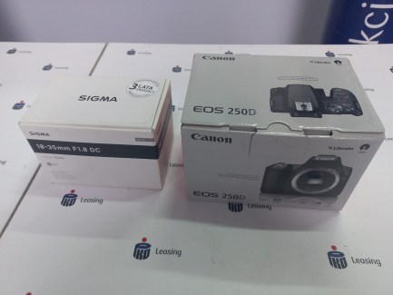 Zdjęcie przedmiotu: Canon EOS 250D body SLR camera (black) + Sigma 18-35/1.8 DC HSM Art C lens