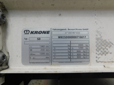 Zdjęcie przedmiotu: KRONE SD Curtain semitrailer