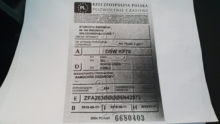 Zdjęcie przedmiotu: Fiat Doblo Cargo 1.6 MJ Euro 6 1598ccm - 105HP 2,1/2,5t