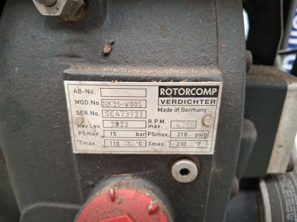 Zdjęcie przedmiotu: Atmos PB82 screw compressor equipped with an aftercooler with water separator