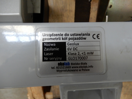 Zdjęcie przedmiotu: Wheel alignment device EKOLAB Geolux