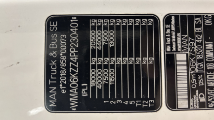 Zdjęcie przedmiotu: MAN TGX E6e 18.0t BL-SA(GX)