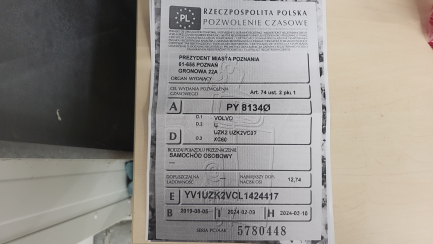 Zdjęcie przedmiotu: Volvo XC60 B5 D AWD Inscription aut Oświadczenie o utracie DR