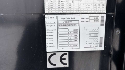Zdjęcie przedmiotu: KOGEL SN24 Mega 35.0t Skrzyniowa