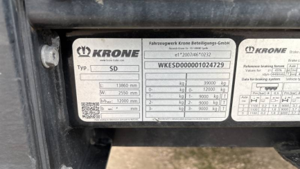 Zdjęcie przedmiotu: KRONE SDP 27 eLG50-CS/13.6 Mega 43.0t