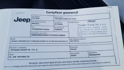 Zdjęcie przedmiotu: Jeep Grand-cherokee 3.0 CRD Overland Summit EU6