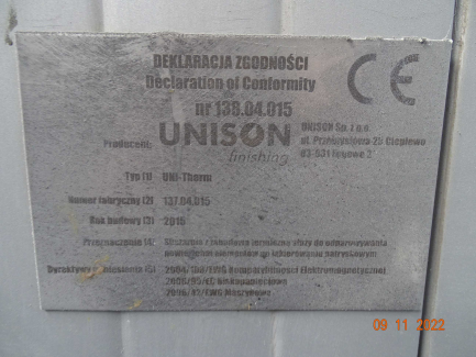 Zdjęcie przedmiotu: UNISON varnishing line Dryer type: UNI-Therm