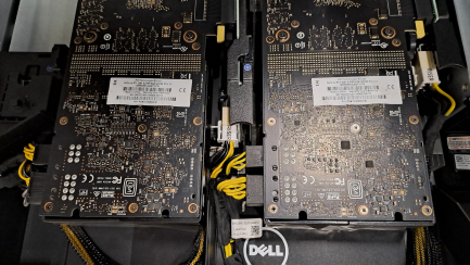 Zdjęcie przedmiotu: DELL R720 server configuration: 16X SFF, 2X e5-2630 v2, 64GB RAM, H710 512MB, 2X GPU SET, 2X PSU 1100W, 2X Samsung SSD E960GB, 2X NVIDIA GPU 2080 with RACK rails/R720