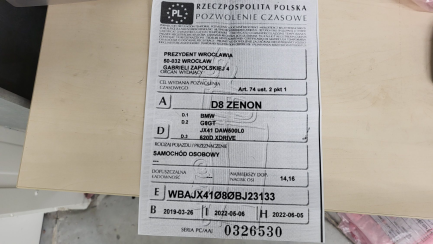 Zdjęcie przedmiotu: BMW 620d xDrive M Sport sport-aut Заява про втрату реєстраційного посвідчення