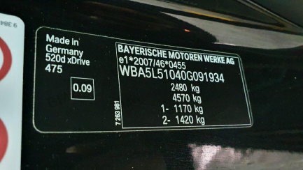 Zdjęcie przedmiotu: Bmw 520D Kombi 520d xDrive