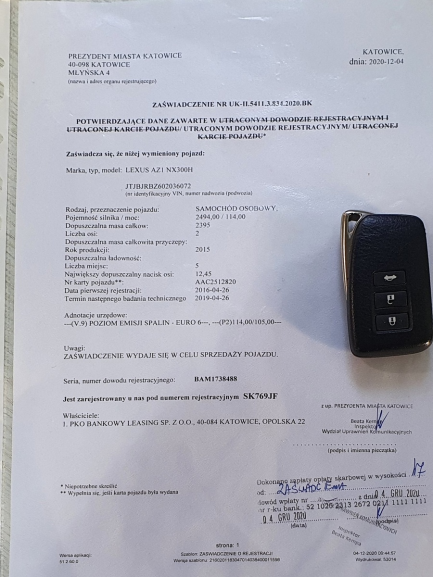 Zdjęcie przedmiotu: Lexus NX300h Elite AWD