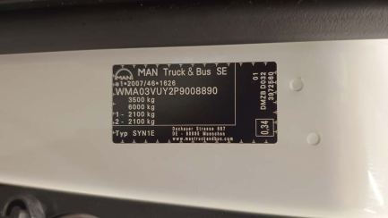 Zdjęcie przedmiotu: MAN TGE 3.180 L5H3 (16.4) E6 3.5t
