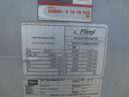 Zdjęcie przedmiotu: MEGA FLIEGL SDS 350 curtain semi-trailer