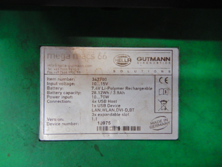Zdjęcie przedmiotu: Hella Gutmann Solutions Mega Macs 66 diagnostic tester