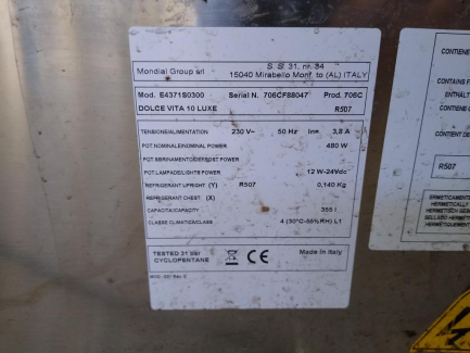 Zdjęcie przedmiotu: PROMOTION GASTRONOMY Ice cream conservator DOLCE VITA 10 DE LUXE