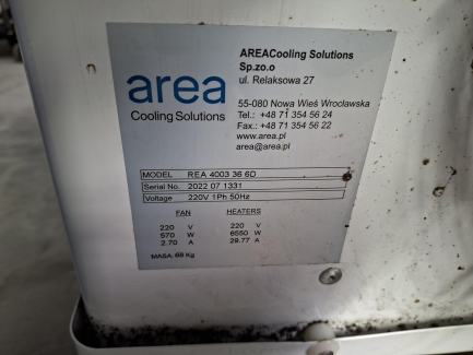 Zdjęcie przedmiotu: Холодильна установка AREA COOLING SOLUTIONS APTXSs-10 TROPIC + COOLER AREA COOLING SOLUTIONS REA 4003 36 6D