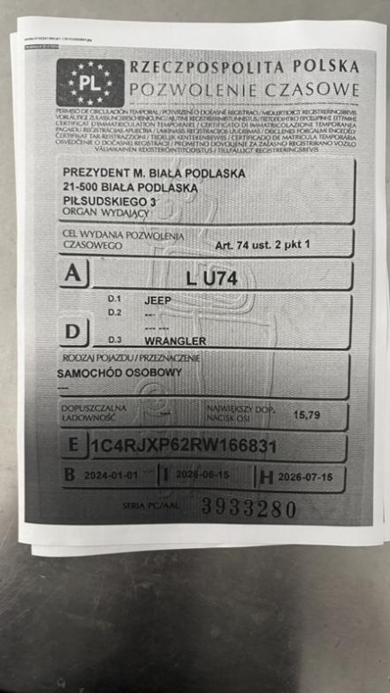 Zdjęcie przedmiotu: Jeep Wrangler Unlimited JL Plug-in Hybrid E6d Sahara