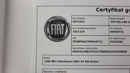 Zdjęcie przedmiotu: Fiat 500 23.8kWh Action