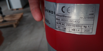 Zdjęcie przedmiotu: Professional HENDI Gelato 282311 ice cream blender with variable speed - with homogenizing knife