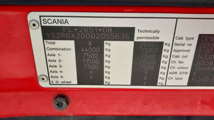 Zdjęcie przedmiotu: SCANIA R500 E5 26.5t LA 6x2MNA