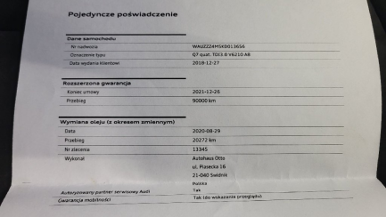 Zdjęcie przedmiotu: Audi Q7 50 TDI Quattro Tiptr.