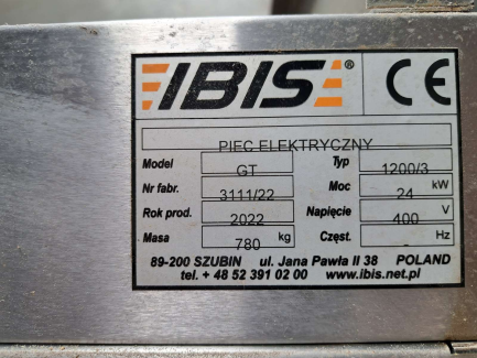 Zdjęcie przedmiotu: Електрична кондитерська та хлібопекарська піч Ibis GT 1200/3
