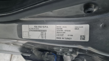 Zdjęcie przedmiotu: Fiat Tipo 1.4 16v EU6d Oświadczenie o utracie DR