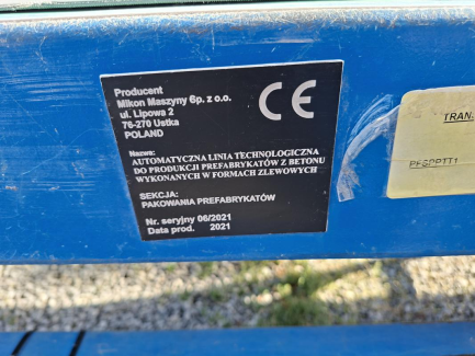 Zdjęcie przedmiotu: Automatyczna linia technologiczna do produkcji prefabrykat&oacute;w z betonu wykonanych w formach zalewowych Mikon Maszyny Sp. z o.o.