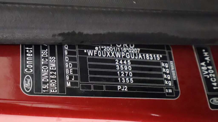 Zdjęcie przedmiotu: Ford Gr.Tourneo Connect 1.5 TDCi Titanium E6.2 2.3t Oświadczenie o utracie DR